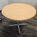 Steelcase 36" Beech Blonde Round Office Meeting Table